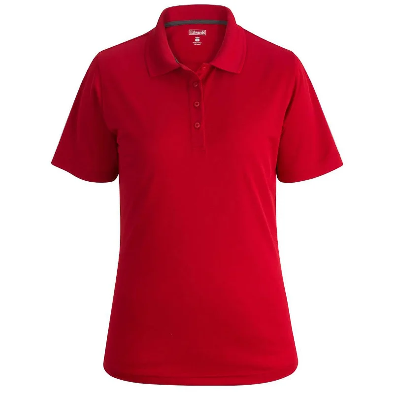 Edwards Women's Red Airgrid Snag-Proof Mesh Polo