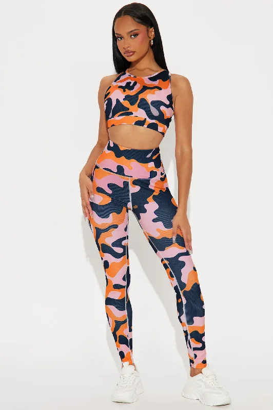 High Energy Camo Active Legging - Pink/combo