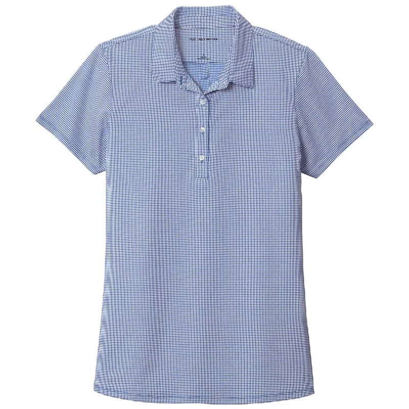 Port Authority Women's True Royal/White Gingham Polo