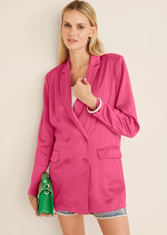 Double breasted blazer - Hot Pink